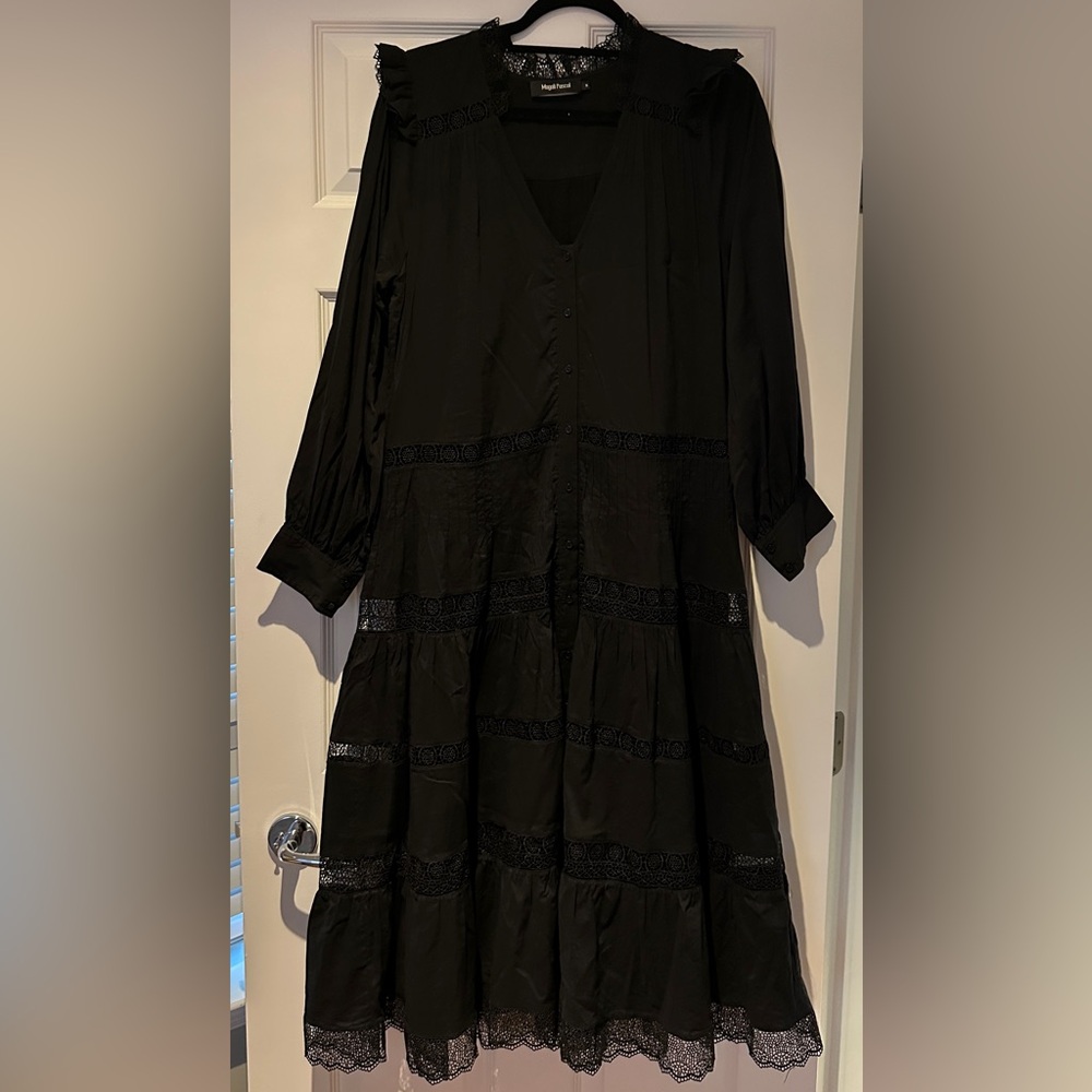 Magali Pascal- Elegant Black Women's Dress